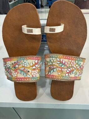 Handmade Lightweight Leather Ornate Slip on